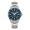 Montre Hamilton Khaki Navy Scuba automatique GMT cadran bleu nuit bracelet acier 43 mm