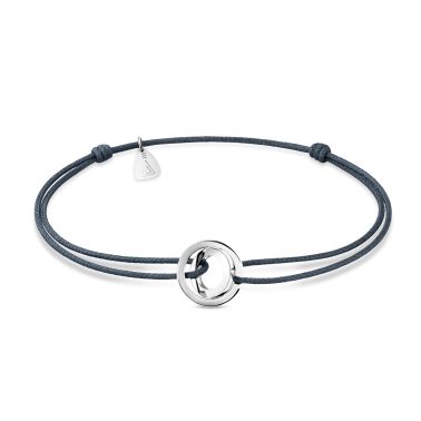 Bracelet Lepage Alba cordon gris et or blanc