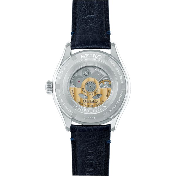 Montre Seiko Presage Classic Series automatique cadran blanc bracelet cuir 36 mm