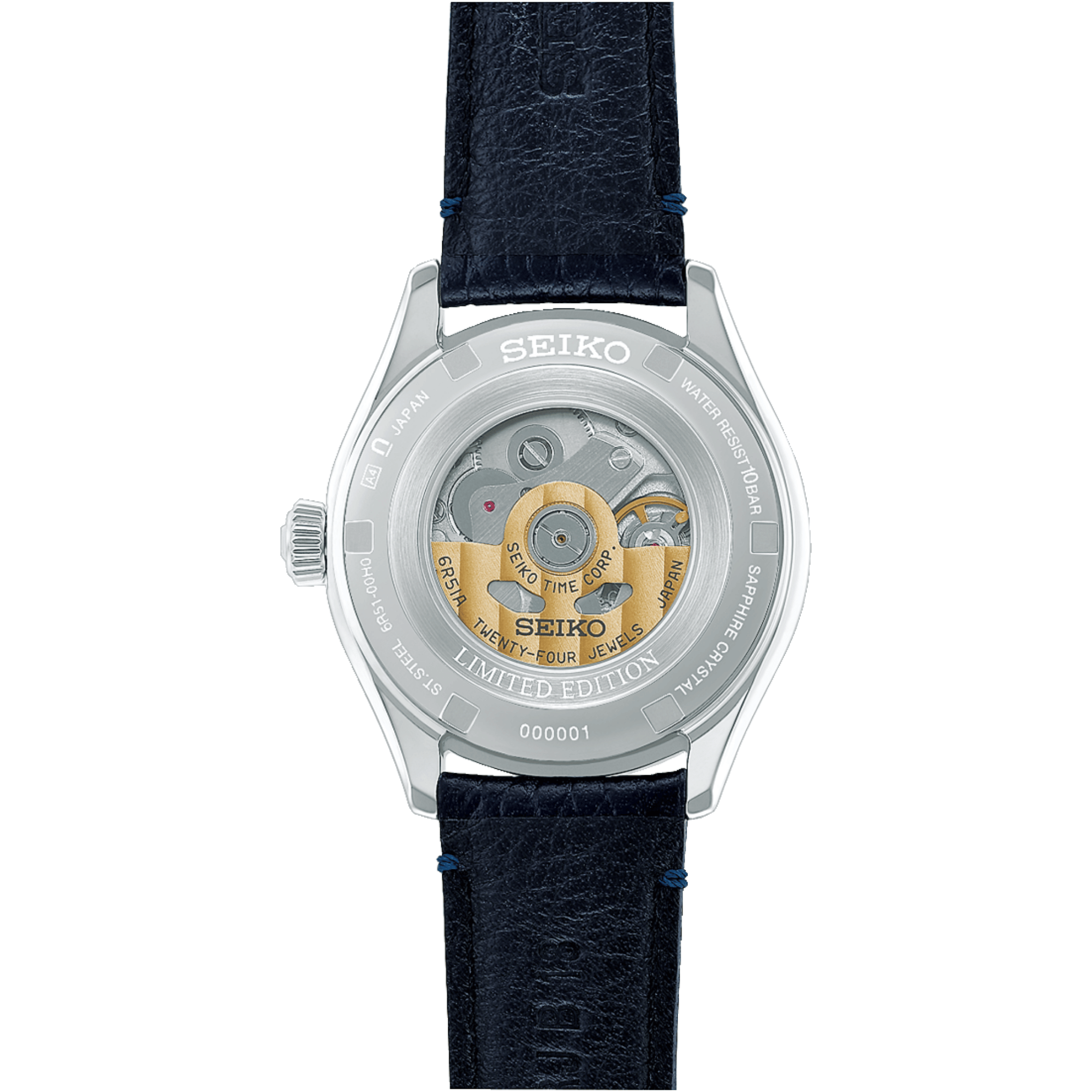 Montre Seiko Presage Classic Series automatique cadran blanc bracelet cuir 36 mm