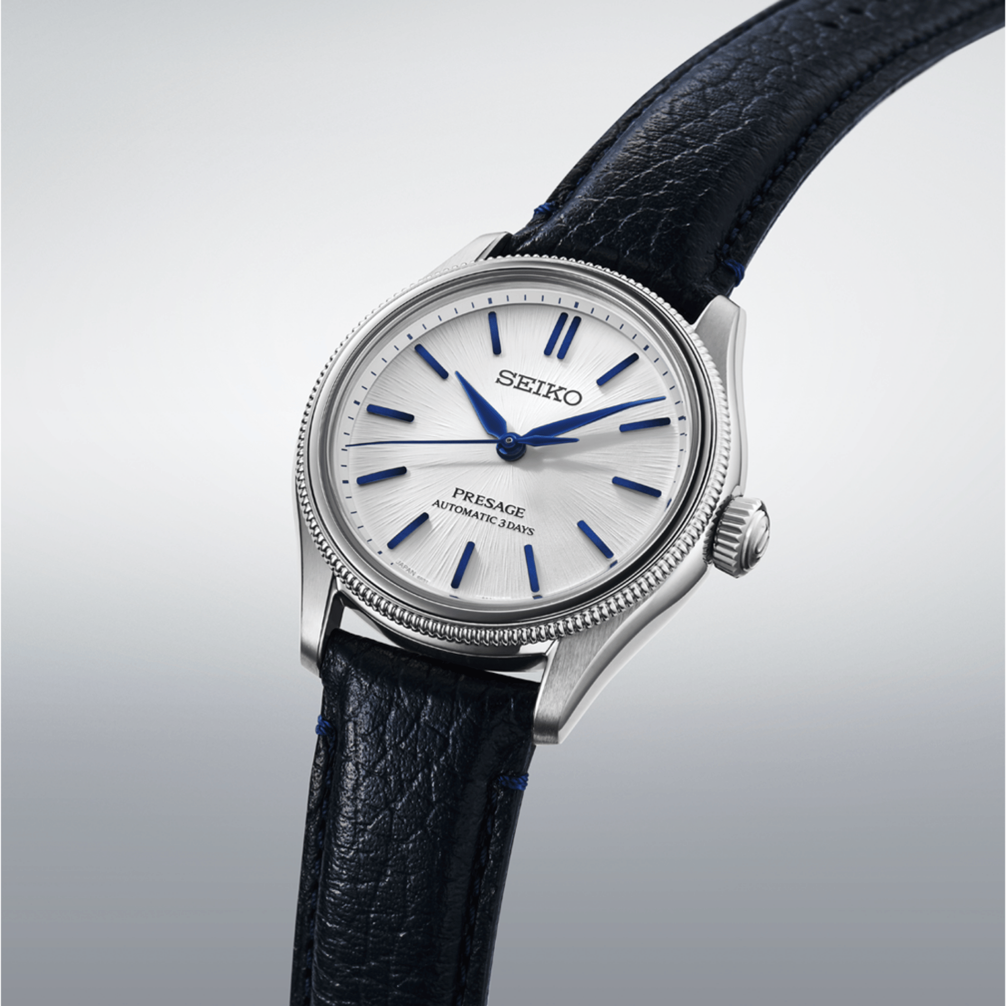 Montre Seiko Presage Classic Series automatique cadran blanc bracelet cuir 36 mm