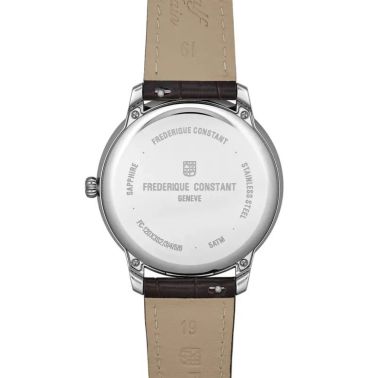 Frédérique Constant Classics Moneta Solarmetre quartz white dial leather strap 39 mm