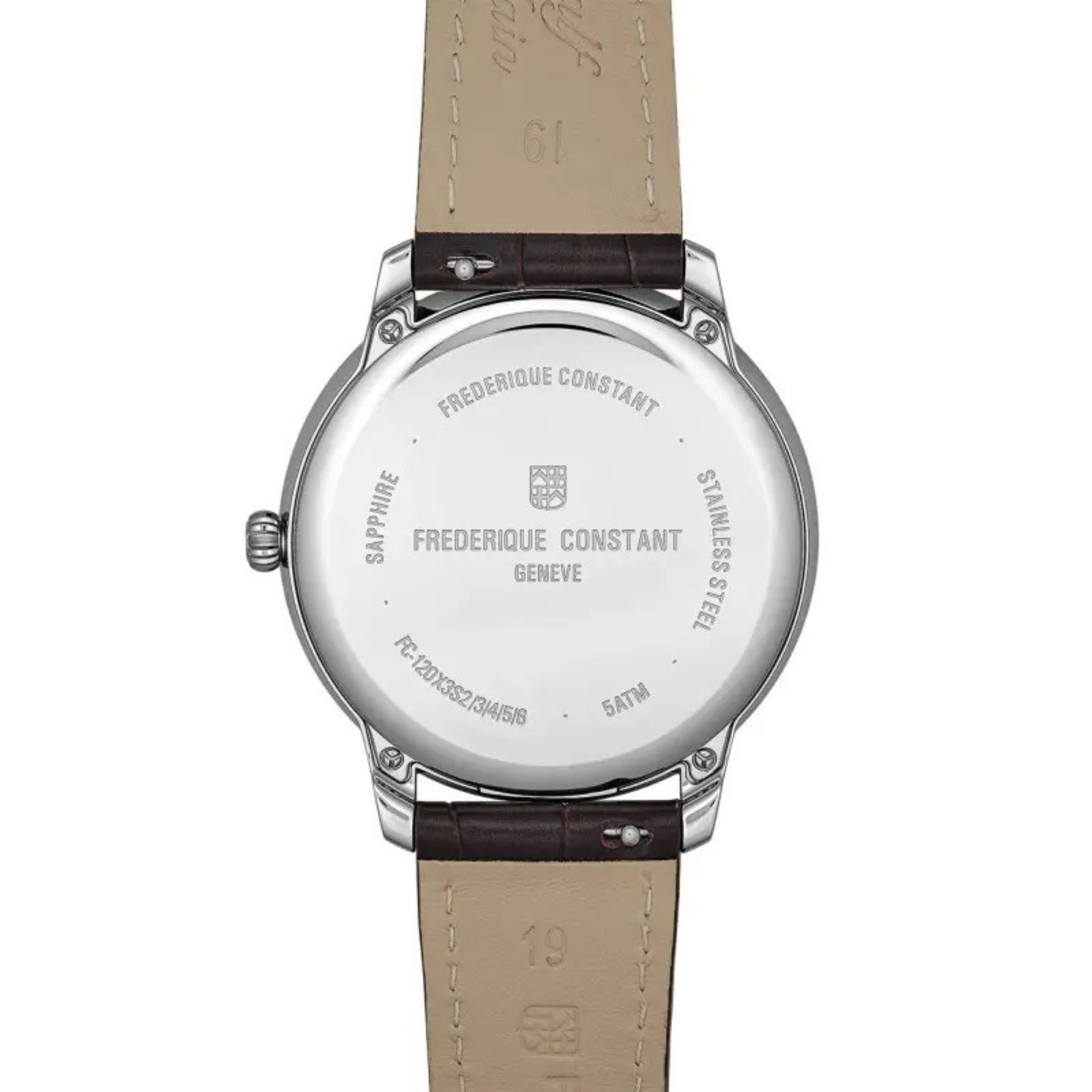 Frédérique Constant Classics Moneta Solarmetre quartz white dial leather strap 39 mm