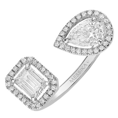 Bague Messika My Twin Toi & Moi en or blanc et diamants 0,25 carat