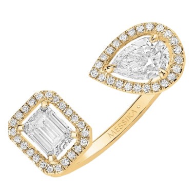 Bague Messika My Twin Toi & Moi en or jaune et diamants 0,25 carat