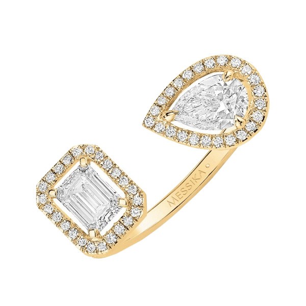 Bague Messika My Twin Toi & Moi en or jaune et diamants 0,25 carat