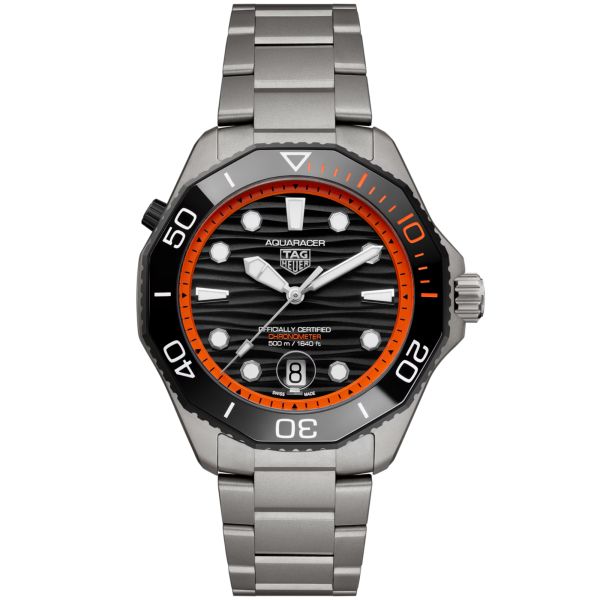 TAG Heuer Aquaracer Professional 500 Date automatic dial black titanium bracelet 42 mm