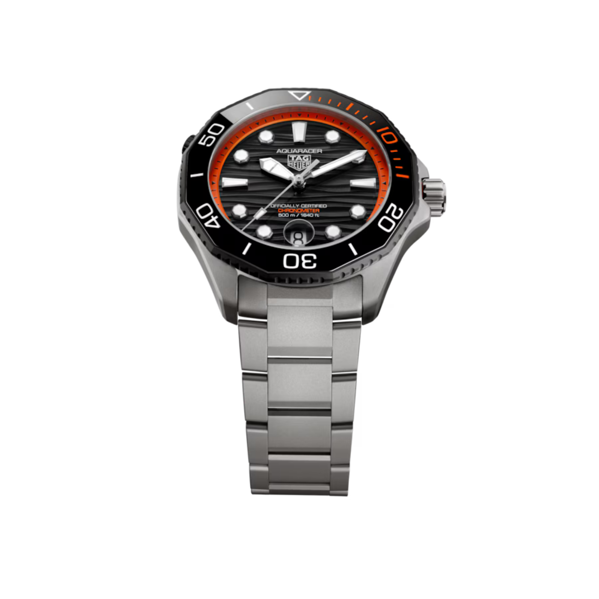 TAG Heuer Aquaracer Professional 500 Date automatic dial black titanium bracelet 42 mm