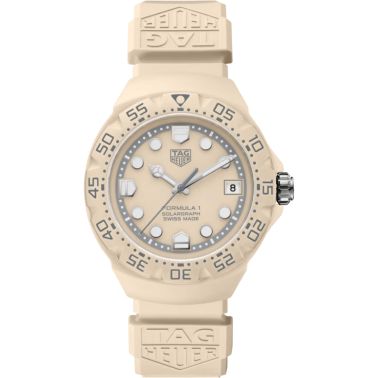 Montre TAG Heuer Formula 1 Solargraph cadran beige bracelet beige 38 mm