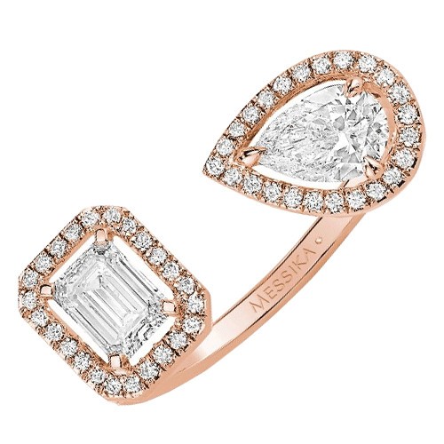 Bague Messika My Twin Toi & Moi en or rose et diamants 0,25 carat