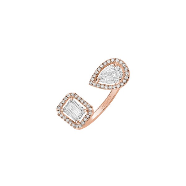 Bague Messika My Twin Toi & Moi en or rose et diamants 0,25 carat