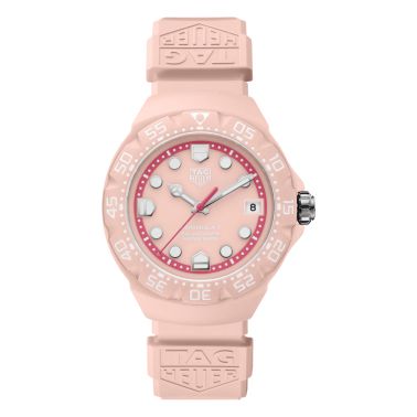 Montre TAG Heuer Formula 1 Solargraph cadran rose bracelet caoutchouc rose 38 mm WBY1165.FT8115