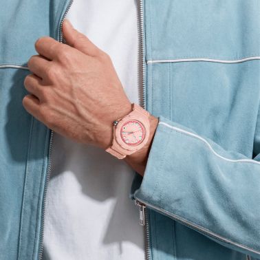 Montre TAG Heuer Formula 1 Solargraph cadran rose bracelet caoutchouc rose 38 mm WBY1165.FT8115