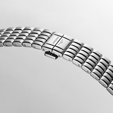 Longines Mini DolceVita quartz white mother-of-pearl dial steel bracelet21.5 x 29 mm