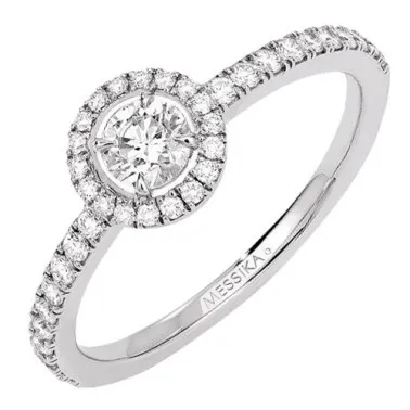 Bague Messika Joy en or blanc et diamant rond 0,25 carat