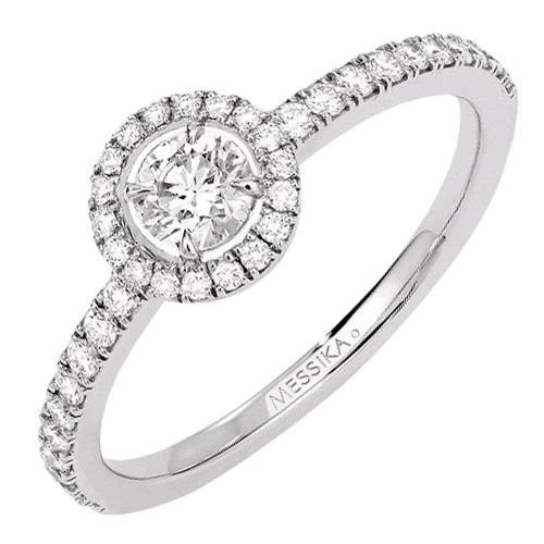 Bague Messika Joy en or blanc et diamant rond 0,25 carat