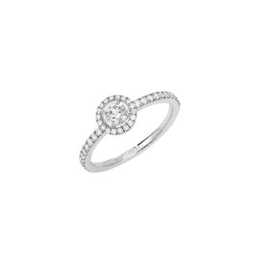 Bague Messika Joy en or blanc et diamant rond 0,25 carat