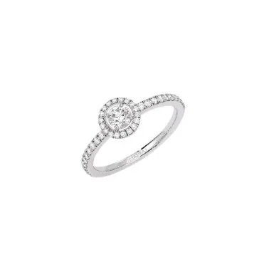 Bague Messika Joy en or blanc et diamant rond 0,25 carat