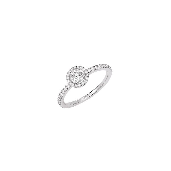 Bague Messika Joy en or blanc et diamant rond 0,25 carat