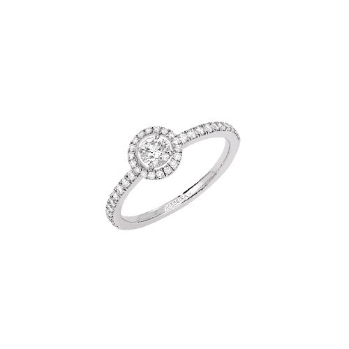 Bague Messika Joy en or blanc et diamant rond 0,25 carat