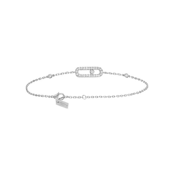 Bracelet Messika Move Uno en or blanc et diamants