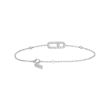 Bracelet Messika Move Uno en or blanc et diamants