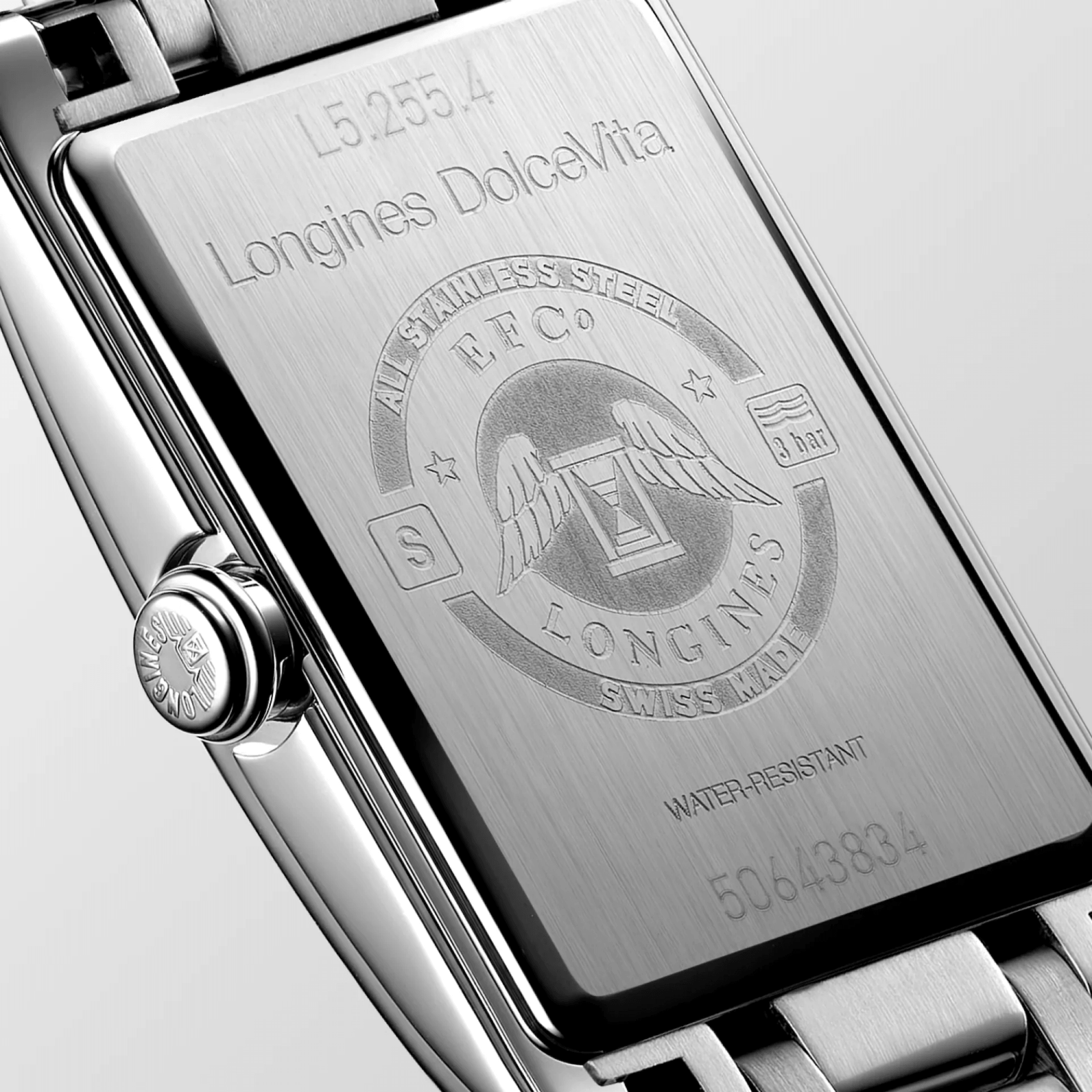 Longines DolceVita quartz watch silver dial steel bracelet 20,80 x 32 mm