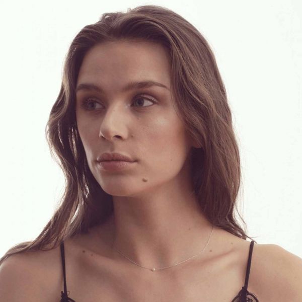 Collier Claverin Simply Mini en or blanc et perle blanche - PORTE