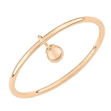 Bague Ginette NY Single Tiny Bead Circle en or rose