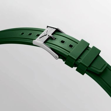 Montre Longines Legend Diver automatique cadran vert bracelet caoutchouc vert 39 mm