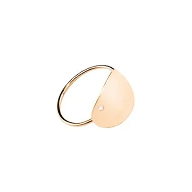 Bague Ginette NY Sequin en or rose et diamant