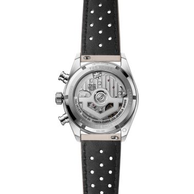 Montre TAG Heuer Carrera Chronograph "Glassbox" Sand automatique cadran beige bracelet cuir beige 39 mm