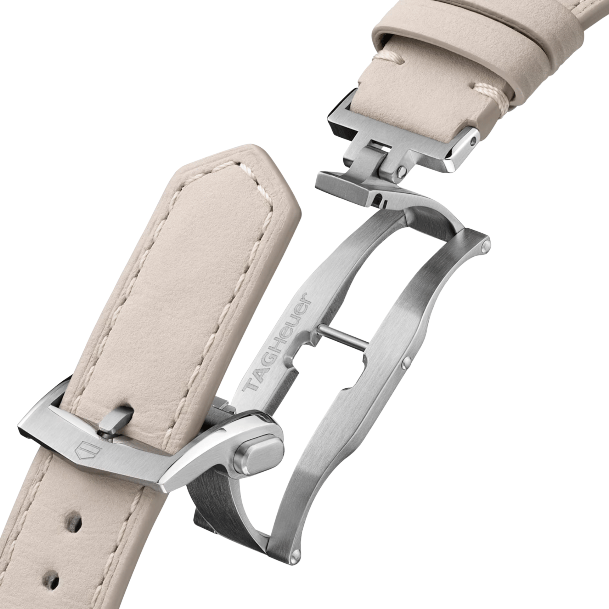 Montre TAG Heuer Carrera Chronograph "Glassbox" Sand automatique cadran beige bracelet cuir beige 39 mm