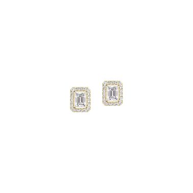 Messika Joy stud earrings in yellow gold and diamonds, small model