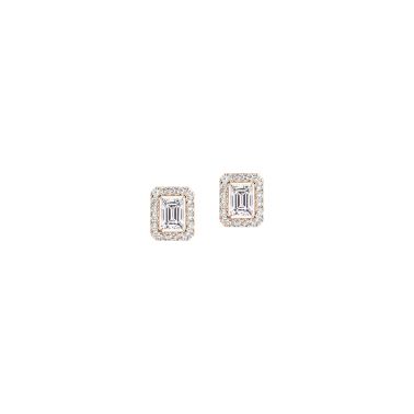 Puces d'oreilles Messika Joy en or rose et diamants petit modèle