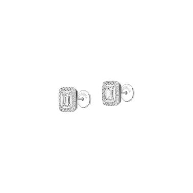 Messika Joy stud earrings in white gold and diamonds, small model