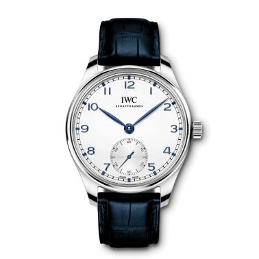 Montre IWC Portugieser Automatic 40 cadran argenté bracelet cuir 40,4 mm