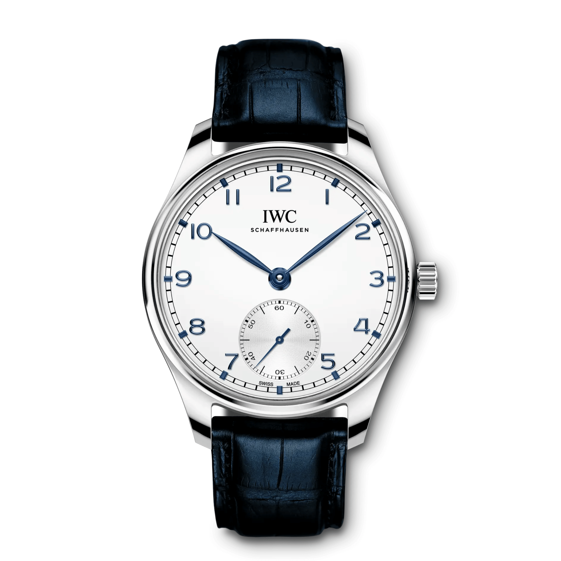 IWC Portugieser Automatic 40 silver dial leather strap 40,4 mm
