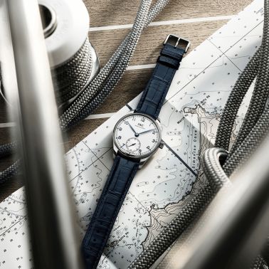 Montre IWC Portugieser Automatic 40 cadran argenté bracelet cuir 40,4 mm