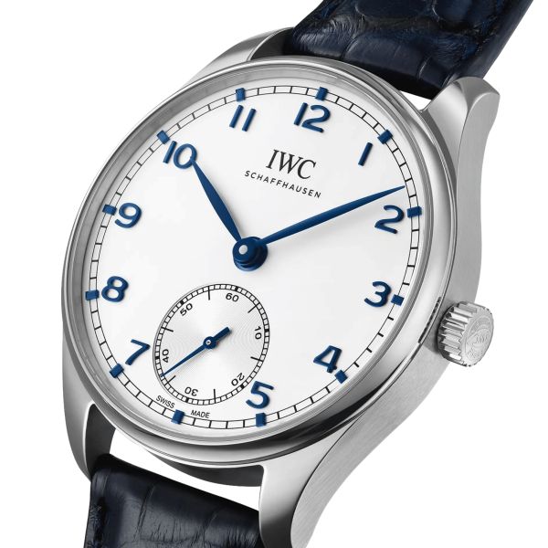 IWC Portugieser Automatic 40 silver dial leather strap 40,4 mm