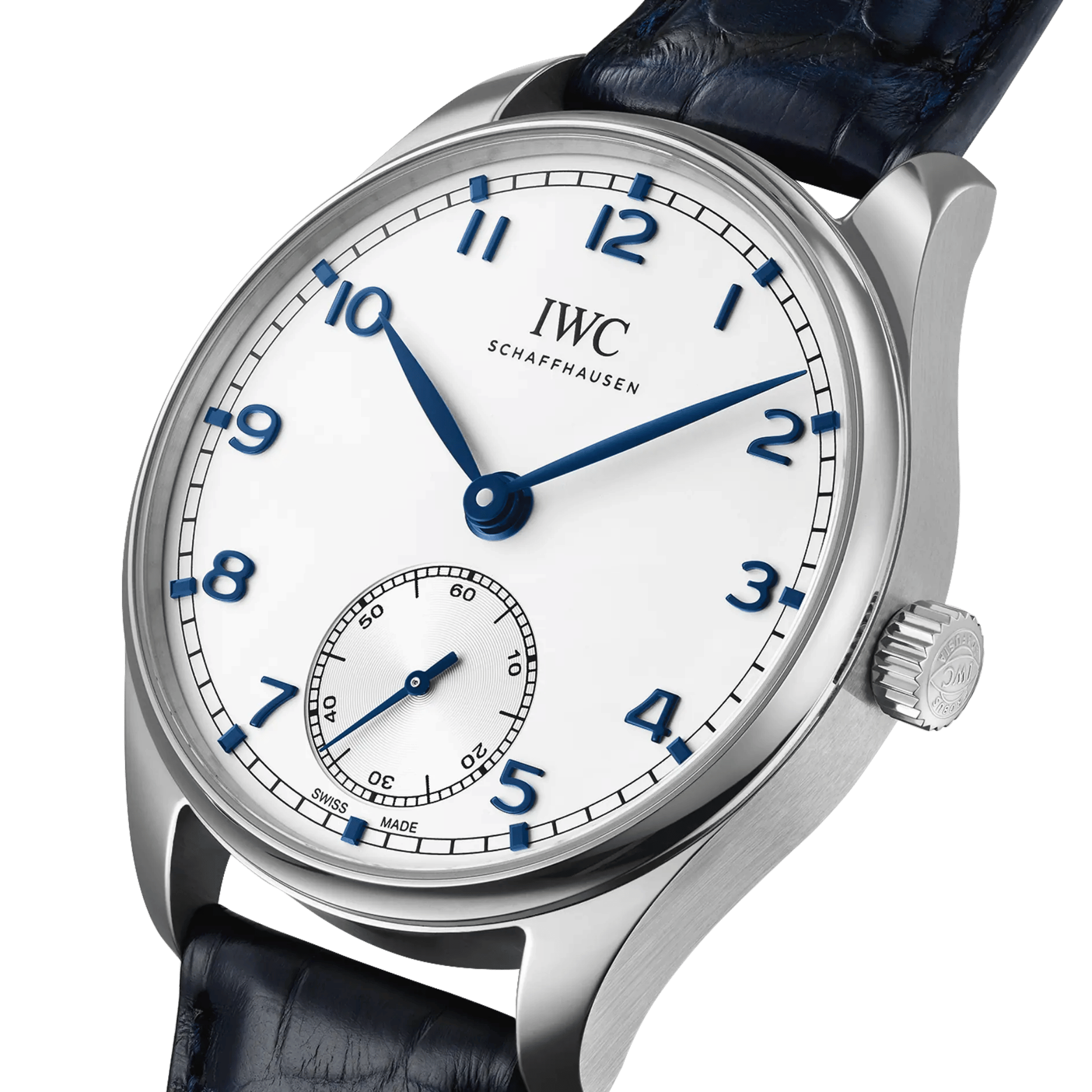 IWC Portugieser Automatic 40 silver dial leather strap 40,4 mm