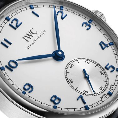 IWC Portugieser Automatic 40 silver dial leather strap 40,4 mm