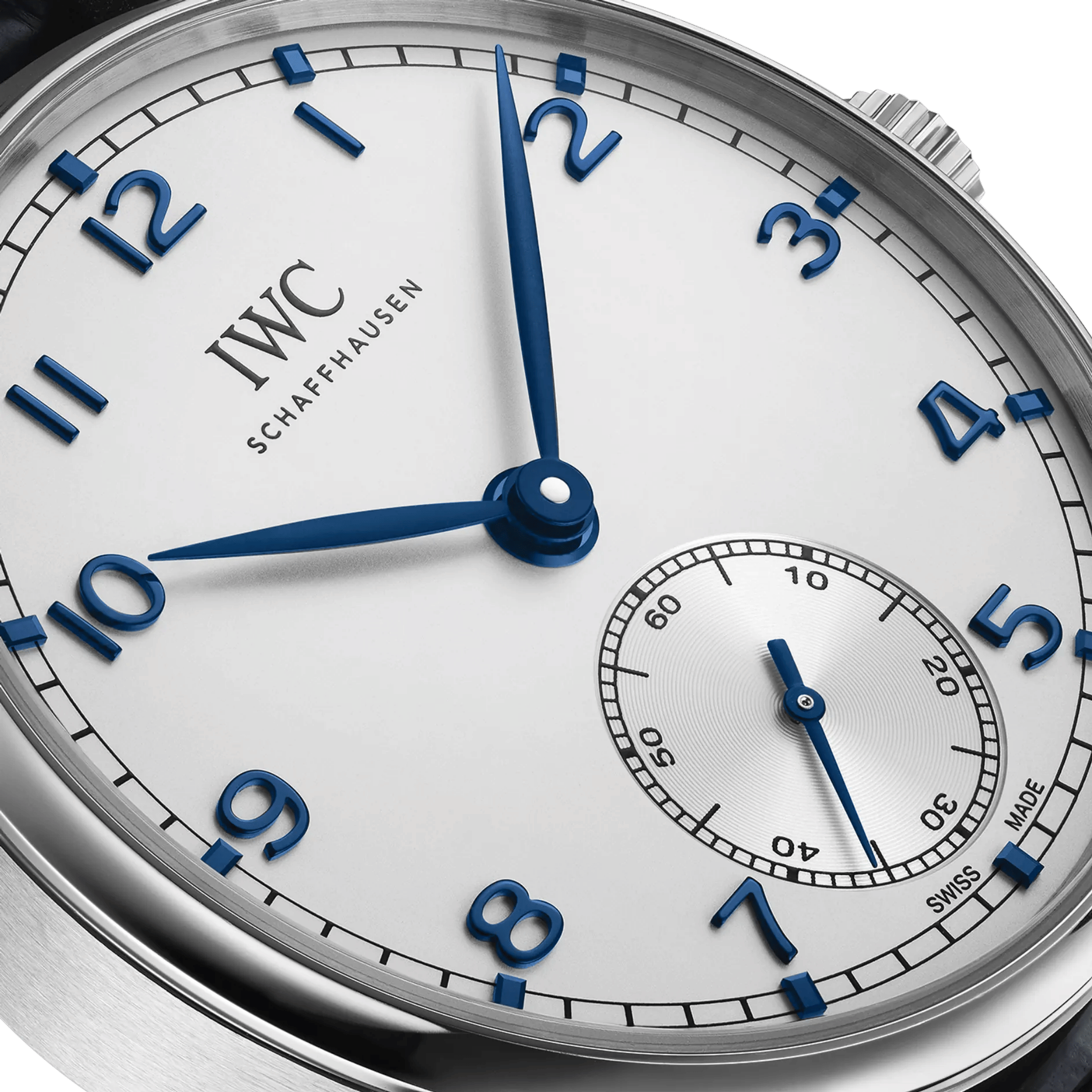 IWC Portugieser Automatic 40 silver dial leather strap 40,4 mm