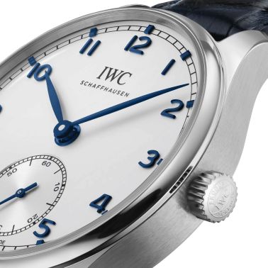 IWC Portugieser Automatic 40 silver dial leather strap 40,4 mm