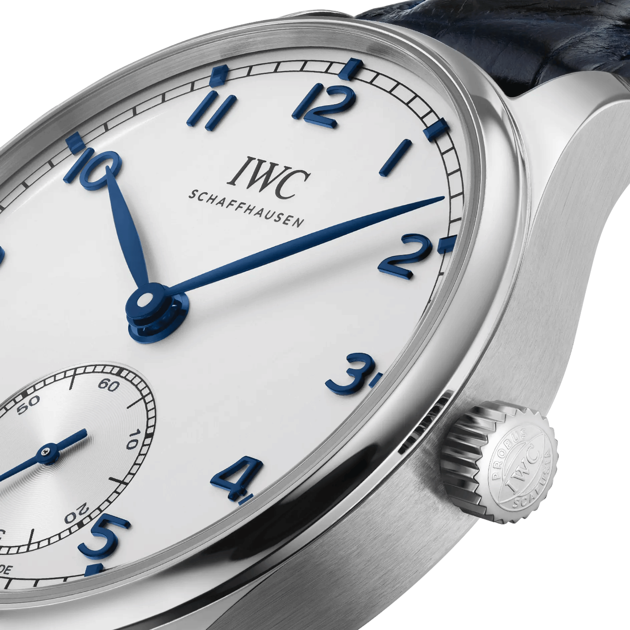 IWC Portugieser Automatic 40 silver dial leather strap 40,4 mm