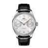 Montre IWC Portugieser Automatic 42 cadran argenté bracelet cuir 42,4 mm