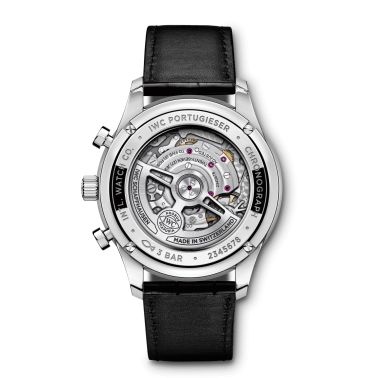 IWC Portugieser Chronograph automatic blue dial leather strap 41 mm