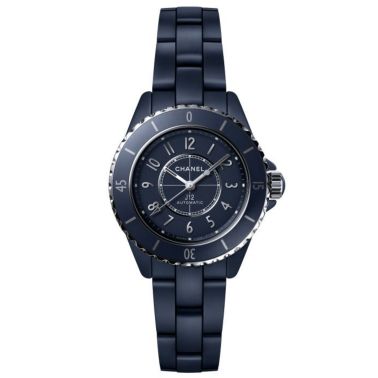 Montre CHANEL J12 BLEU automatiquecadran bleu et bracelet céramique bleu 33 mm