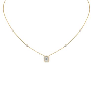 Collier Messika Joy en or jaune et diamants taille émeraude