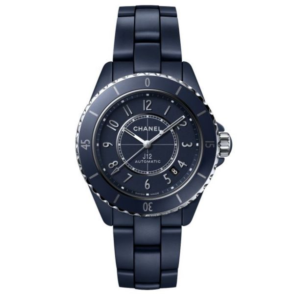 Montre CHANEL J12 BLEU automatiquecadran bleu et bracelet céramique bleu 38 mm
